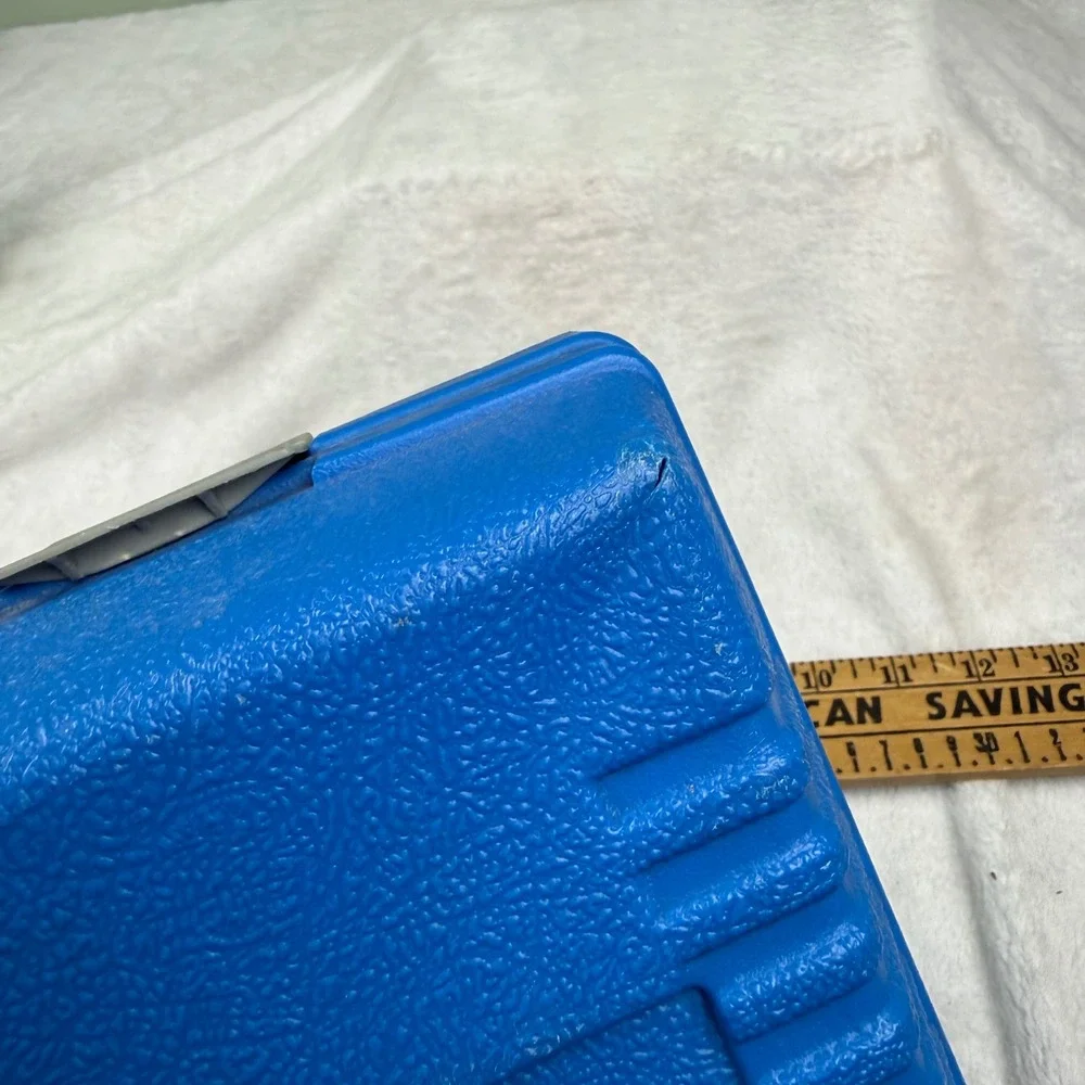 Vintage 1984 LEGO Blue Plastic Storage Carrying Case Box 10.5x12.5 Made in USA